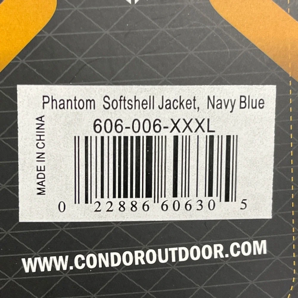 Condor Phantom Softshell Jacket Mens 3XL Navy Tactical Breathable Fine Fleece